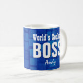 Der coolste CHEF der Welt blauer Kaffeetasse (VorderseiteRechts)