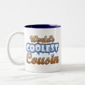 Der coolste Cousin der Welt Zweifarbige Tasse (Links)