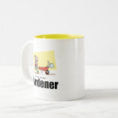 Der coolste Gärtner der Welt Zweifarbige Tasse (Vorderseite Links)