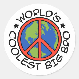 Der Coolste Große Bruder der Welt Runder Aufkleber