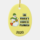 Der Coolste Klempner-Schneemann der Welt Keramik Ornament (Vorne)