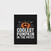 Der Coolste Kürbis im Patch-Halloween-Party Karte (Vorderseite)