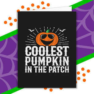 Der Coolste Kürbis im Patch-Halloween-Party Karte
