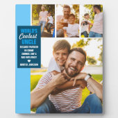 Der Coolste Onkel der Welt | Moderne FotoCollage Fotoplatte (Vorderseite)