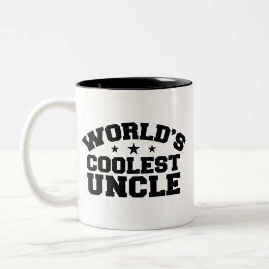 Der coolste Onkel der Welt Zweifarbige Tasse (Links)
