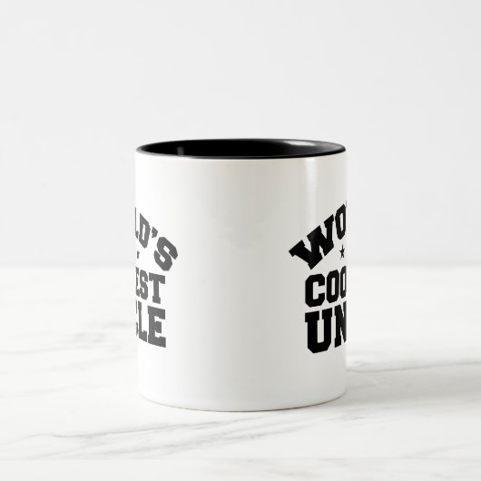 Der coolste Onkel der Welt Zweifarbige Tasse (Mittel)