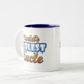 Der coolste Onkel der Welt Zweifarbige Tasse (Vorderseite Links)