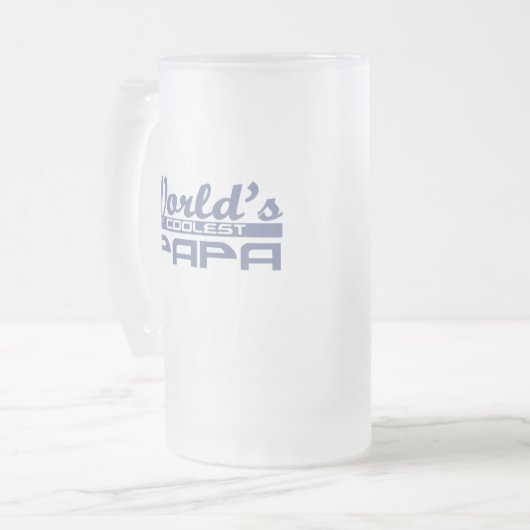 Der coolste Papa der Welt Mattglas Bierglas (Vorderseite Links)