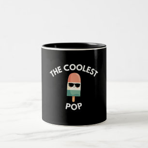 Der coolste Pop lustiger Vatertag Zweifarbige Tasse