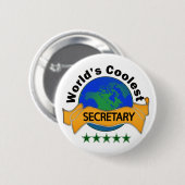 Der coolste Sekretär der Welt Button (Vorne & Hinten)