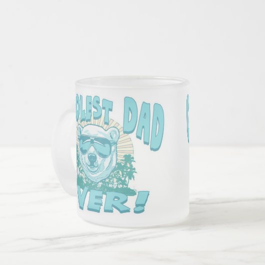 Der coolste Vater der Welt Mattglastasse (Vorderseite Links)