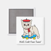 Der Coolstste Französischlehrer der Welt! Magnet (Vorderseite/Rückseite)