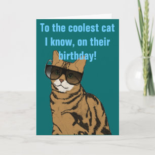 Der coolstste Katzengeburt Karte