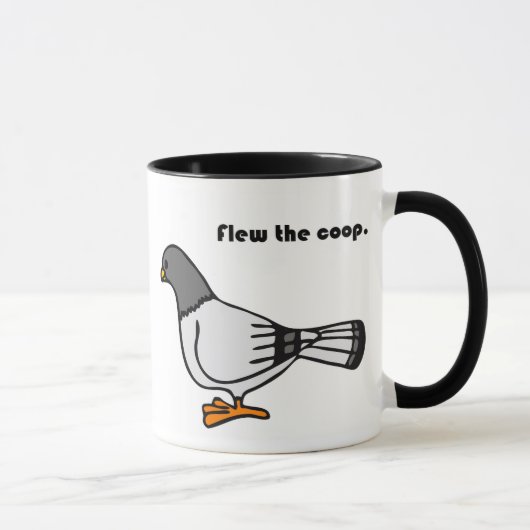 Der Coop Funny Gray Taube Cartoon fliegen Tasse (Rechts)