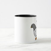 Der Coop Funny Gray Taube Cartoon fliegen Tasse (Zentrum)