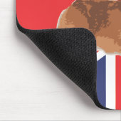 Der Corgi der Königin mit Kronen-und Mousepad (Ecke)