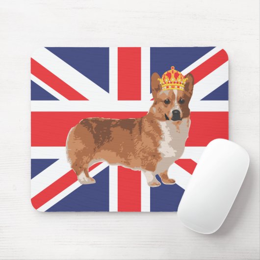 Der Corgi der Königin mit Kronen-und Mousepad (Mit Mouse)
