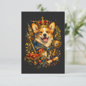 Der Corgi-König Dankeskarte (Stehend Vorderseite)