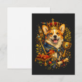 Der Corgi-König Dankeskarte (Vorne/Hinten)