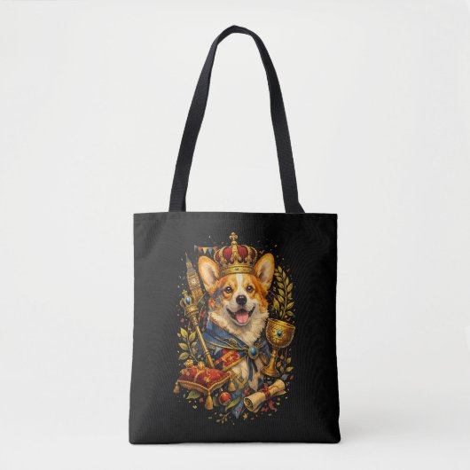 Der Corgi-König Tasche (Vorderseite)