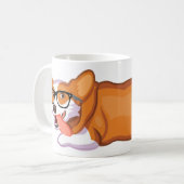Der Corgi Sploot Kaffeetasse (Vorderseite Links)