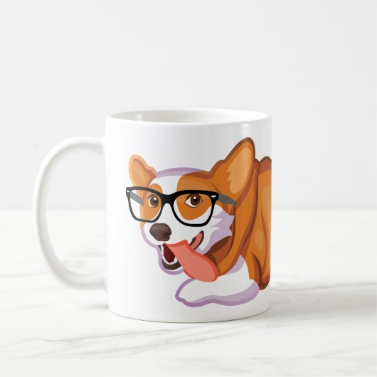 Der Corgi Sploot Kaffeetasse (Links)