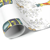 Der Cork Popped Geschenkpapier (Rolleneckpunkt)