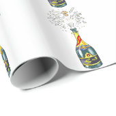 Der Cork Popped Geschenkpapier (Rolleneckpunkt)