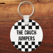 Der Couch springt Schlüsselanhänger (Vorderseite)