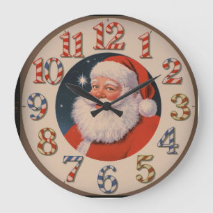 Der Countdown für den Weihnachtsmann bis zur Weihn Große Wanduhr