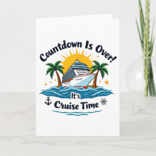 Der Countdown Ist Vorbei Es Ist Kreuzfahrtzeit Män Karte
