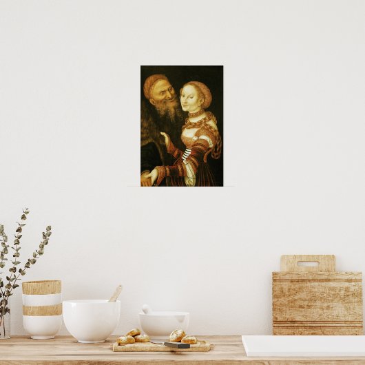 Der Courtesan und der alte Mann, c.1530 Poster (Küche)