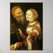 Der Courtesan und der alte Mann, c.1530 Poster (Vorne)