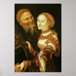 Der Courtesan und der alte Mann, c.1530 Poster