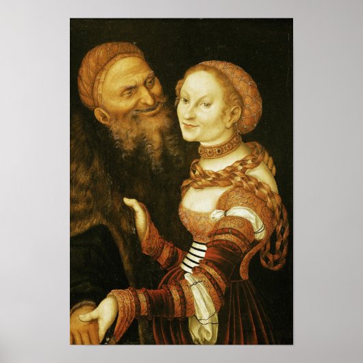 Der Courtesan und der alte Mann, c.1530 Poster (Vorne)
