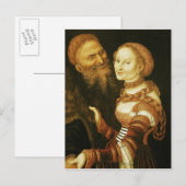 Der Courtesan und der alte Mann, c.1530 Postkarte (Vorne/Hinten)