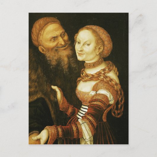 Der Courtesan und der alte Mann, c.1530 Postkarte (Vorderseite)