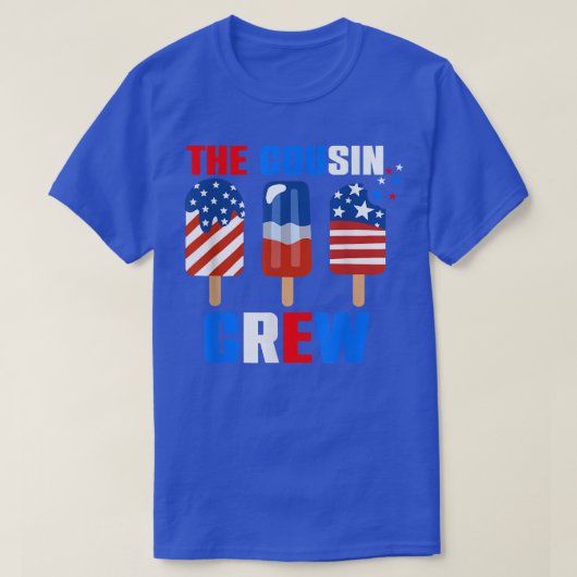 Der Cousin Crew Shirt 4. Juli US Flag Popsicle (Design vorne)