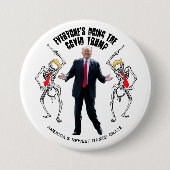 Der covide Trump-Tanz Button (Vorderseite)
