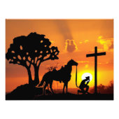 Der Cowboy am Fuße der digitalen Kreuzung Fotodruck (Vorne)