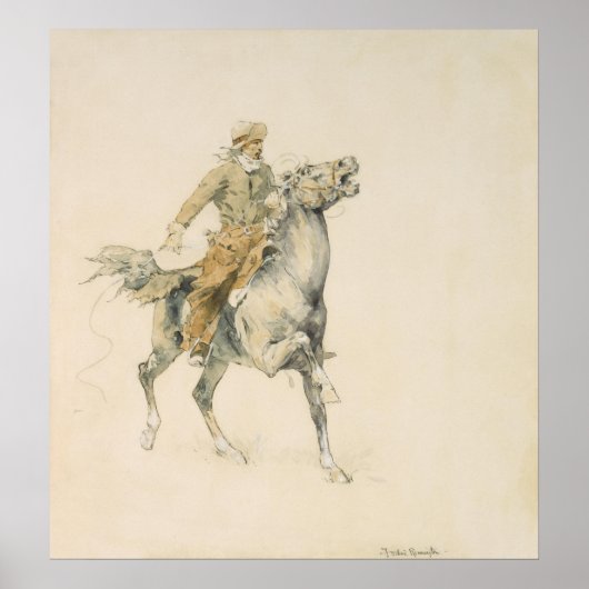 Der Cowboy, Frederic Remington Poster (Vorne)