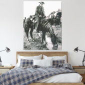 Der Cowboy im Wasserloch auf den Kanvas drucken Leinwanddruck (Insitu (Schlafzimmer))