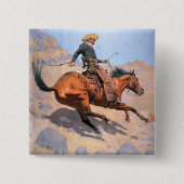 Der Cowboy (Öl auf Leinwand) Button (Vorderseite)