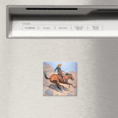 Der Cowboy (Öl auf Leinwand) Magnet (In Situ (Geschirrspüler))