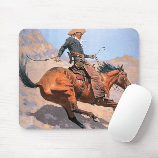 Der Cowboy (Öl auf Leinwand) Mousepad (Mit Mouse)