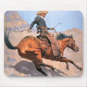Der Cowboy (Öl auf Leinwand) Mousepad (Vorne)
