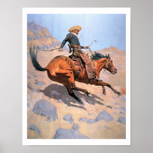 Der Cowboy (Öl auf Leinwand) Poster (Vorne)