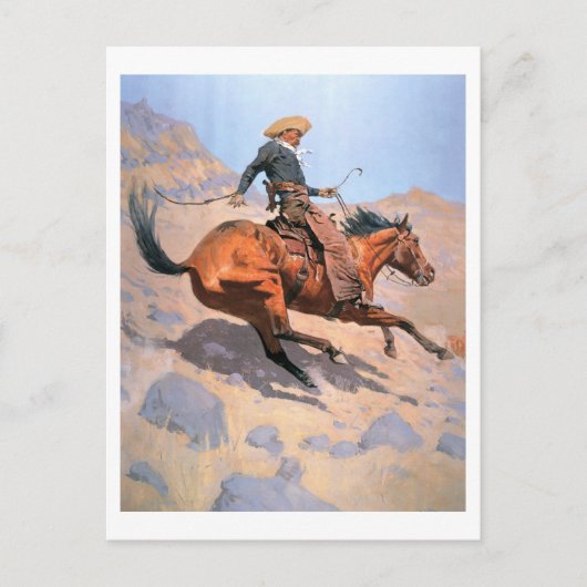 Der Cowboy (Öl auf Leinwand) Postkarte (Vorderseite)