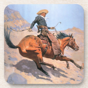 Der Cowboy (Öl auf Leinwand) Untersetzer