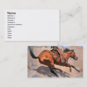 Der Cowboy (Öl auf Leinwand) Visitenkarte (Vorne/Hinten)